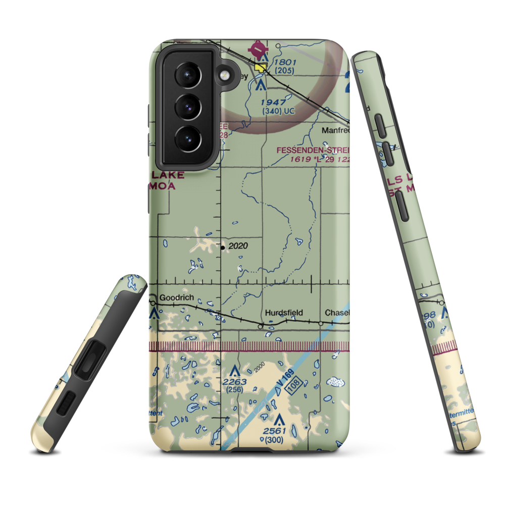 R. Leep Strip (53ND) VFR Sectional Samsung Phone Case Samsung Galaxy S21 FE model shown