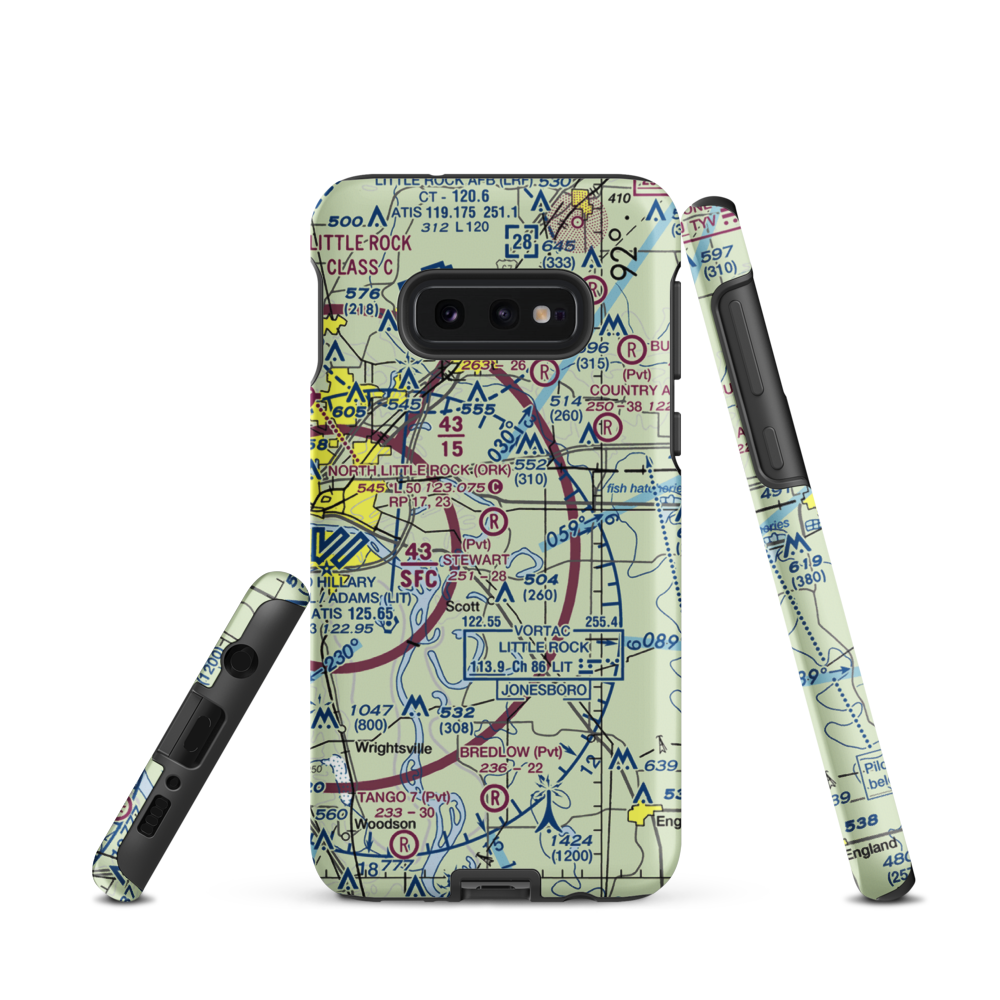 R.V. Stewart Field (AR55) VFR Sectional Samsung Phone Case Samsung Galaxy S10 Plus model shown