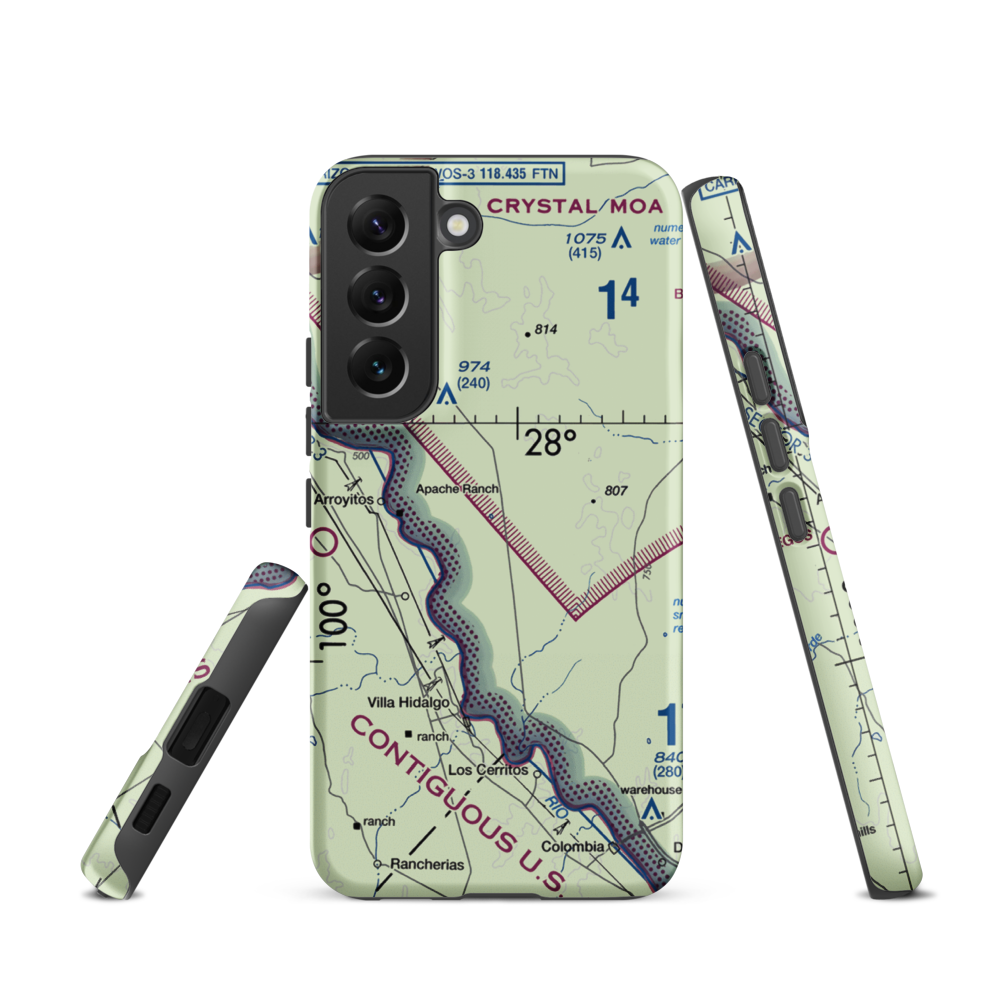 Rachal Airport (8XS2) VFR Sectional Samsung Phone Case Samsung Galaxy S22 model shown