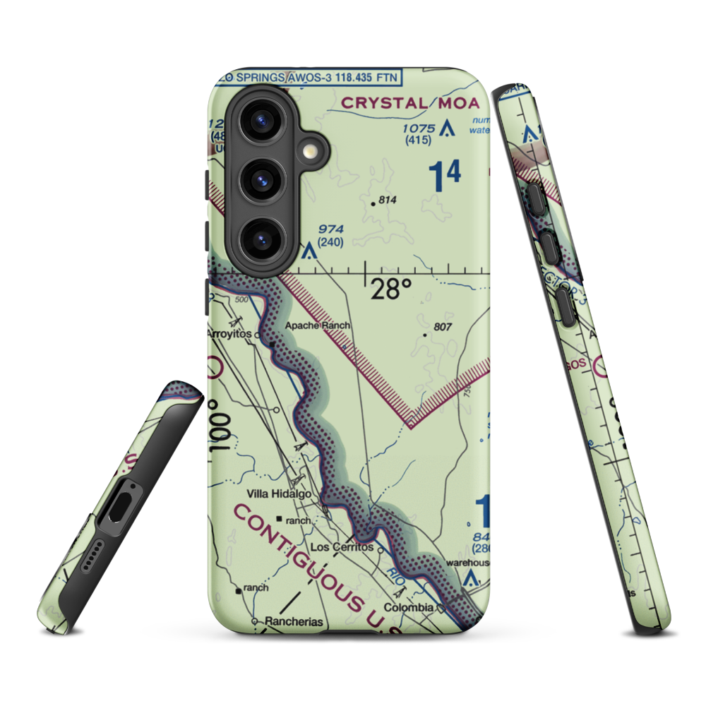 Rachal Airport (8XS2) VFR Sectional Samsung Phone Case Samsung Galaxy S24 Plus model shown