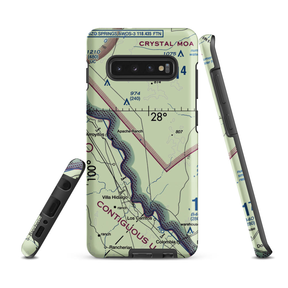 Rachal Airport (8XS2) VFR Sectional Samsung Phone Case Samsung Galaxy S10 Plus model shown