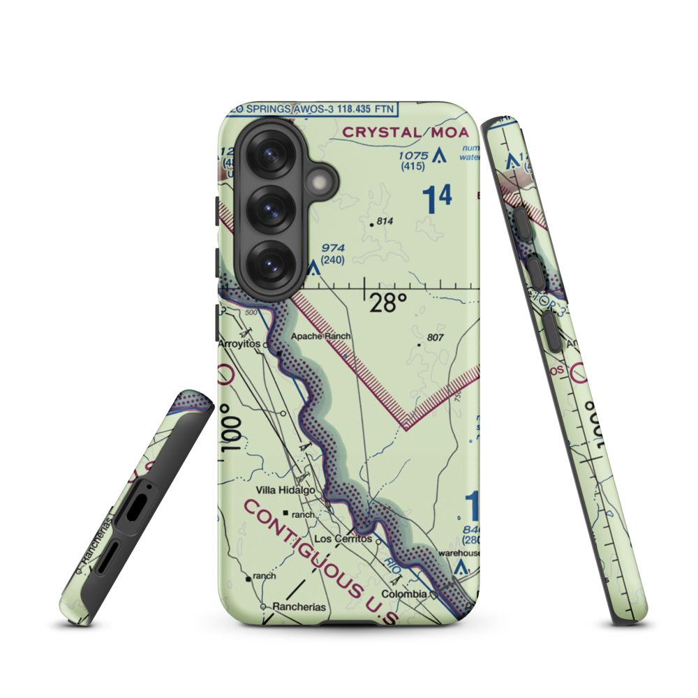 Rachal Airport (8XS2) VFR Sectional Samsung Phone Case Samsung Galaxy S25 model shown