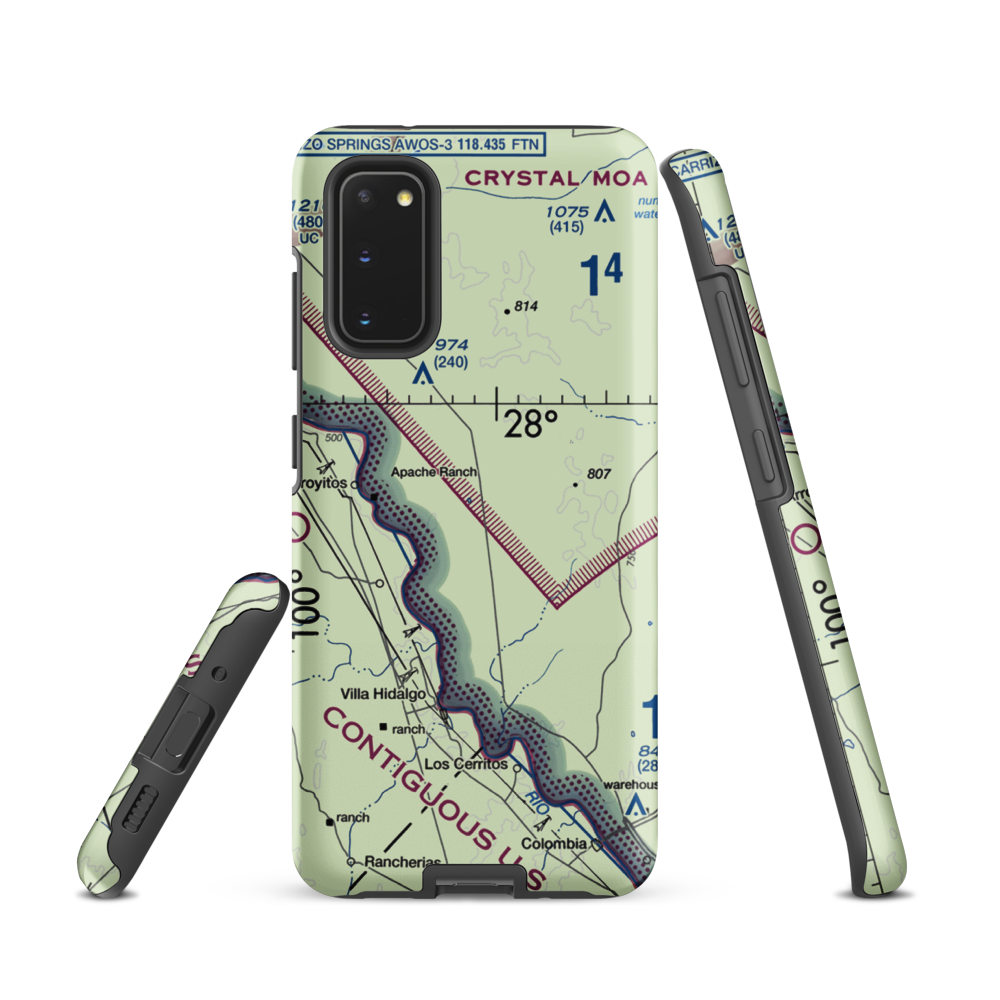 Rachal Airport (8XS2) VFR Sectional Samsung Phone Case Samsung Galaxy S20 model shown
