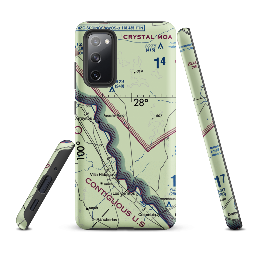 Rachal Airport (8XS2) VFR Sectional Samsung Phone Case Samsung Galaxy S20 FE model shown