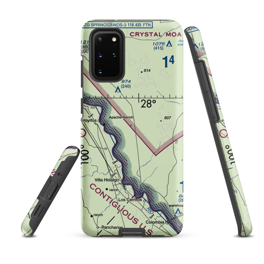 Rachal Airport (8XS2) VFR Sectional Samsung Phone Case Samsung Galaxy S20 Plus model shown