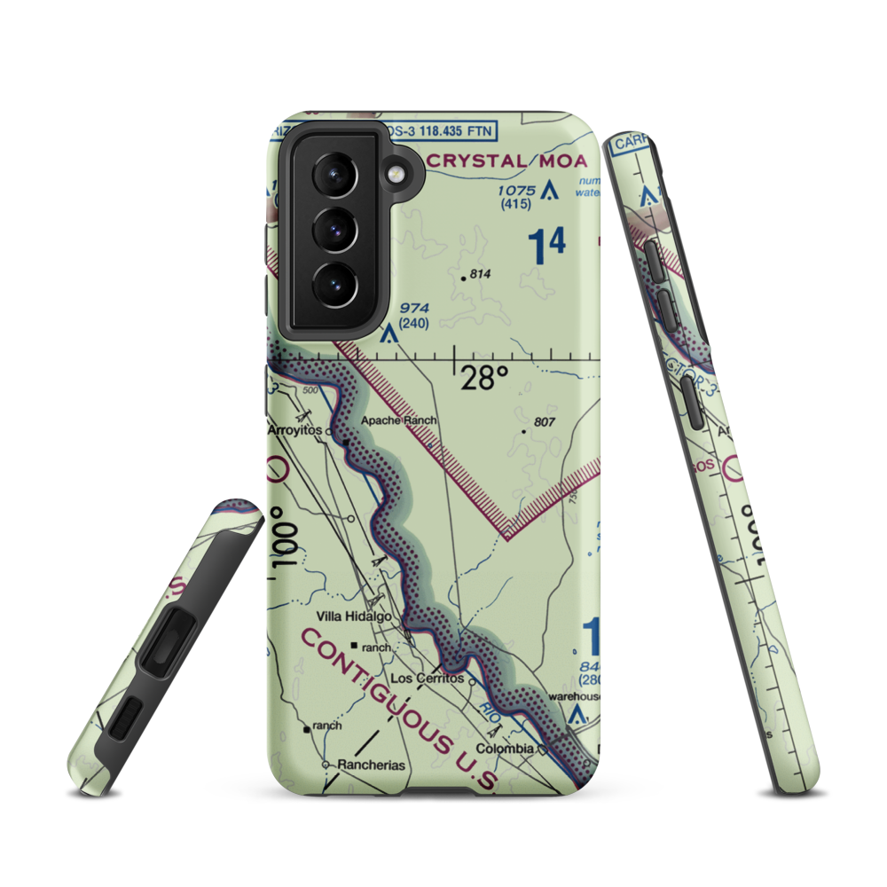 Rachal Airport (8XS2) VFR Sectional Samsung Phone Case Samsung Galaxy S21 model shown
