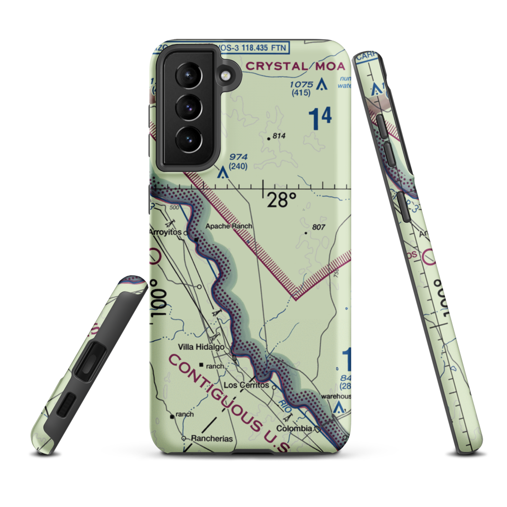 Rachal Airport (8XS2) VFR Sectional Samsung Phone Case Samsung Galaxy S21 FE model shown