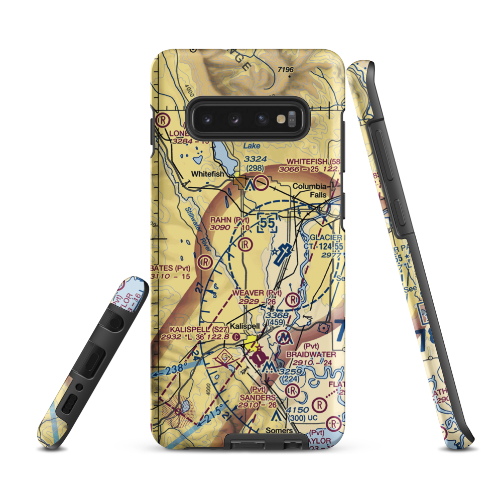 Rahn Airport (27MT) VFR Sectional Samsung Phone Case Samsung Galaxy S10 Plus model shown