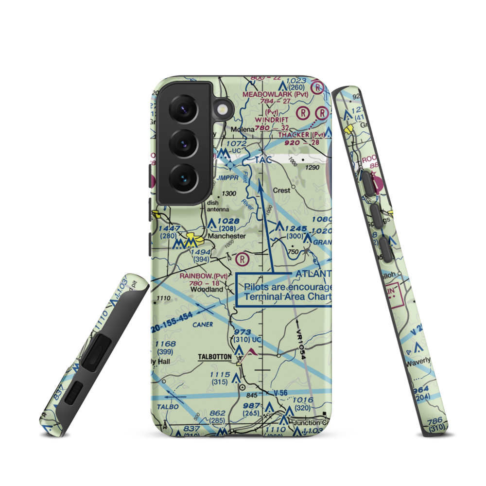 Rainbow Field (6GE2) VFR Sectional Samsung Phone Case Samsung Galaxy S22 model shown