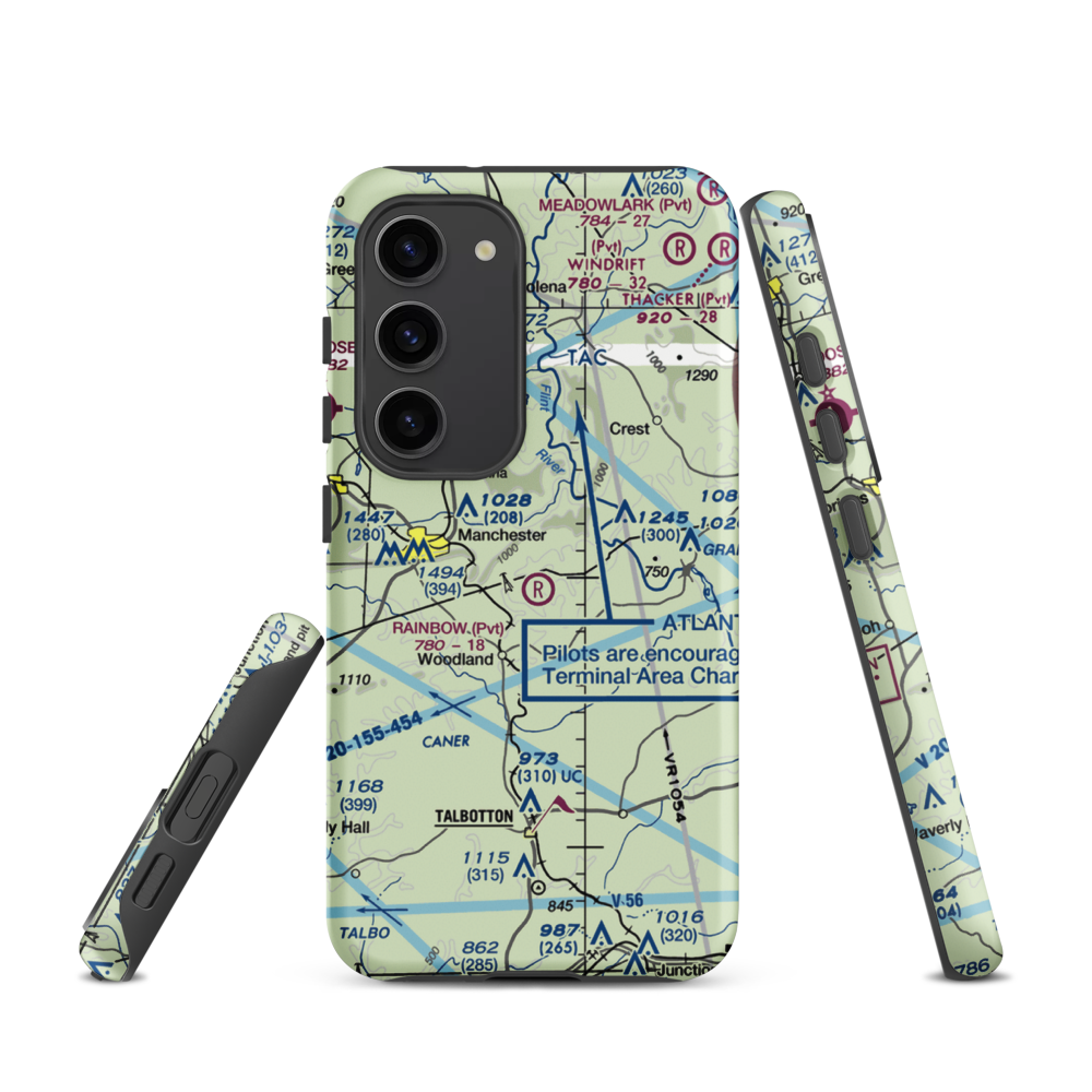 Rainbow Field (6GE2) VFR Sectional Samsung Phone Case Samsung Galaxy S23 model shown