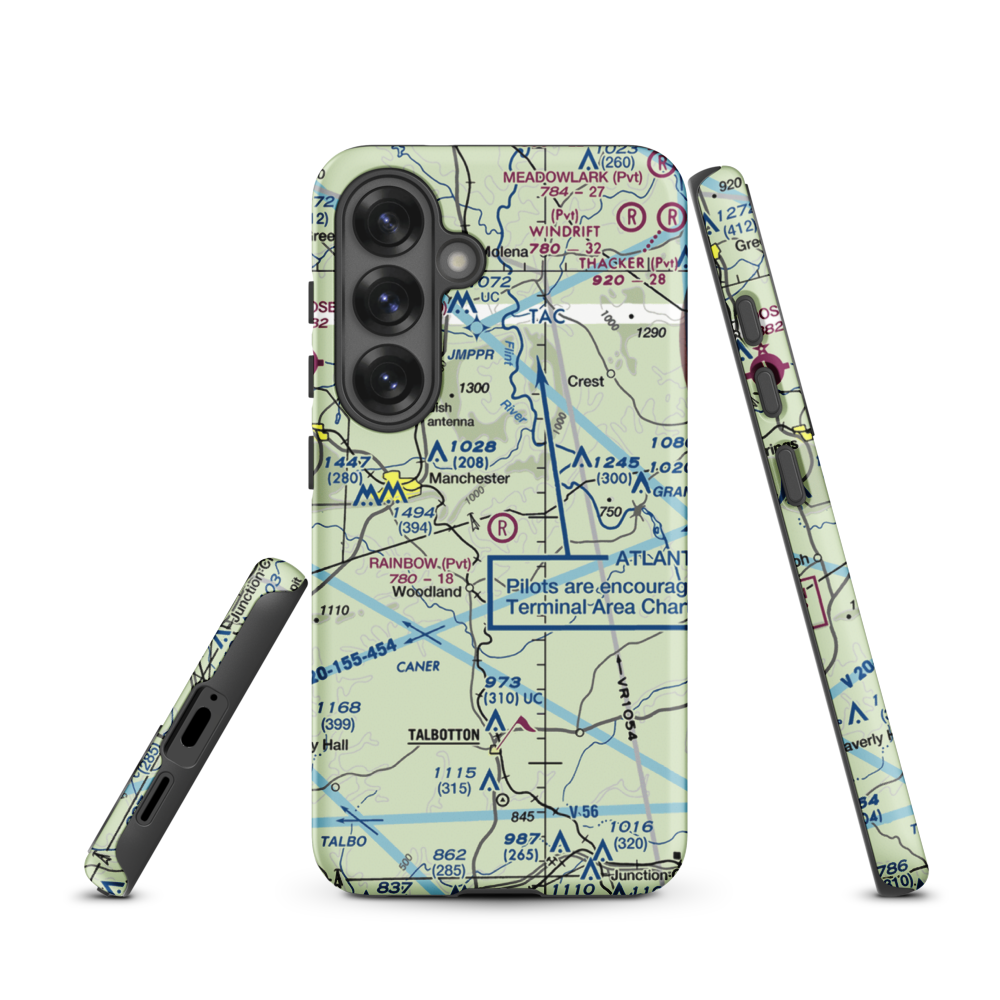 Rainbow Field (6GE2) VFR Sectional Samsung Phone Case Samsung Galaxy S25 model shown