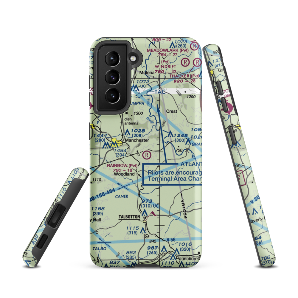 Rainbow Field (6GE2) VFR Sectional Samsung Phone Case Samsung Galaxy S21 model shown