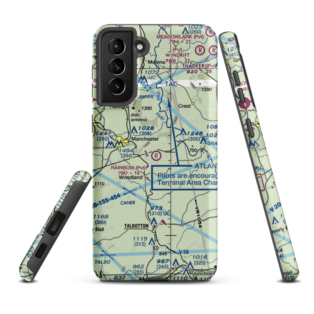 Rainbow Field (6GE2) VFR Sectional Samsung Phone Case Samsung Galaxy S21 Plus model shown