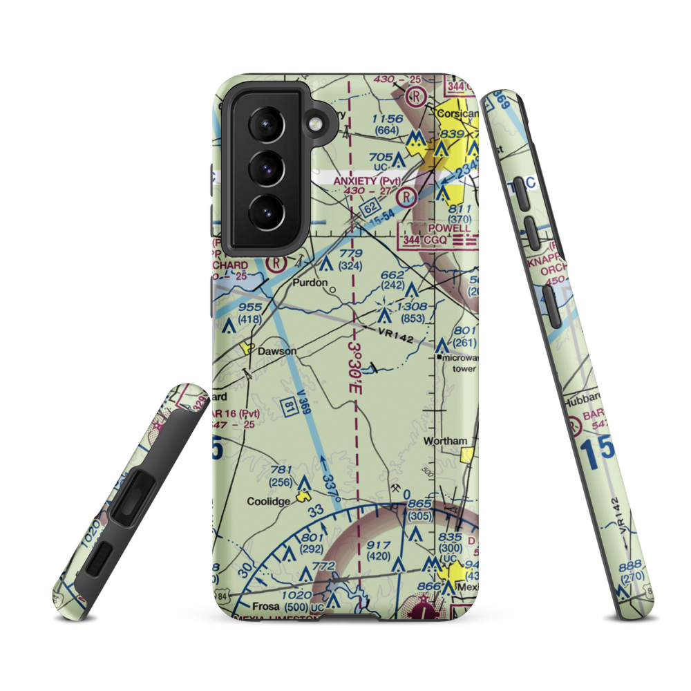 Rainbow Field (83TA) VFR Sectional Samsung Phone Case Samsung Galaxy S21 FE model shown