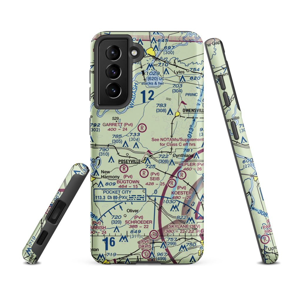 Ralph E. Koch Airport (61Y) VFR Sectional Samsung Phone Case Samsung Galaxy S21 FE model shown