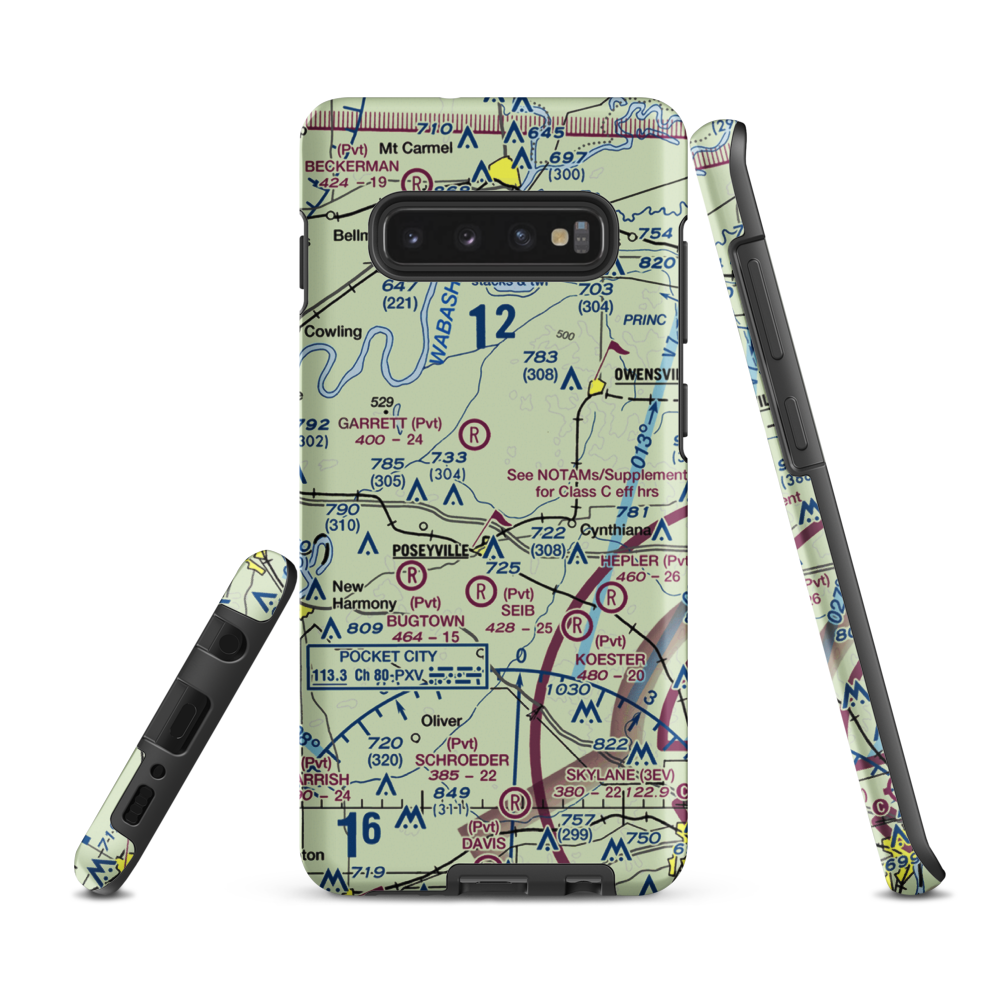 Ralph E. Koch Airport (61Y) VFR Sectional Samsung Phone Case Samsung Galaxy S10 Plus model shown