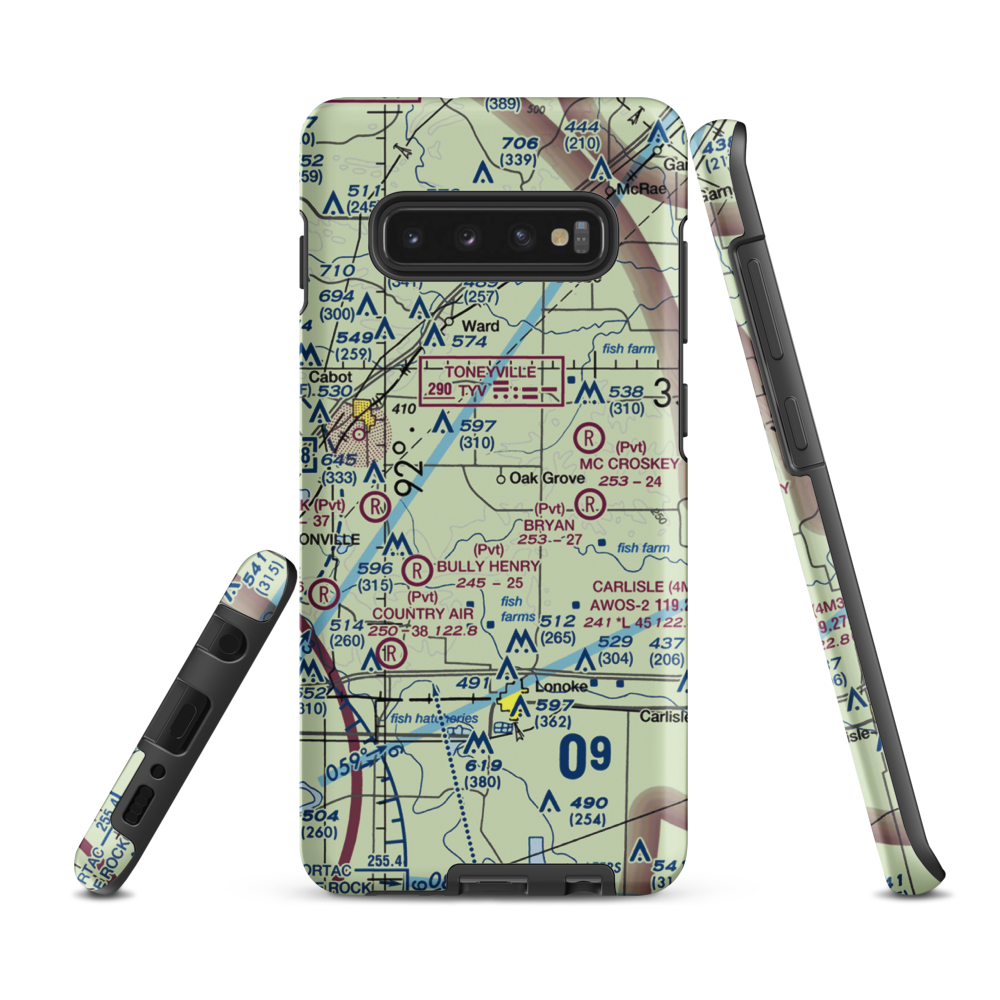Ralph Fulmer Field (AR54) VFR Sectional Samsung Phone Case Samsung Galaxy S10 Plus model shown