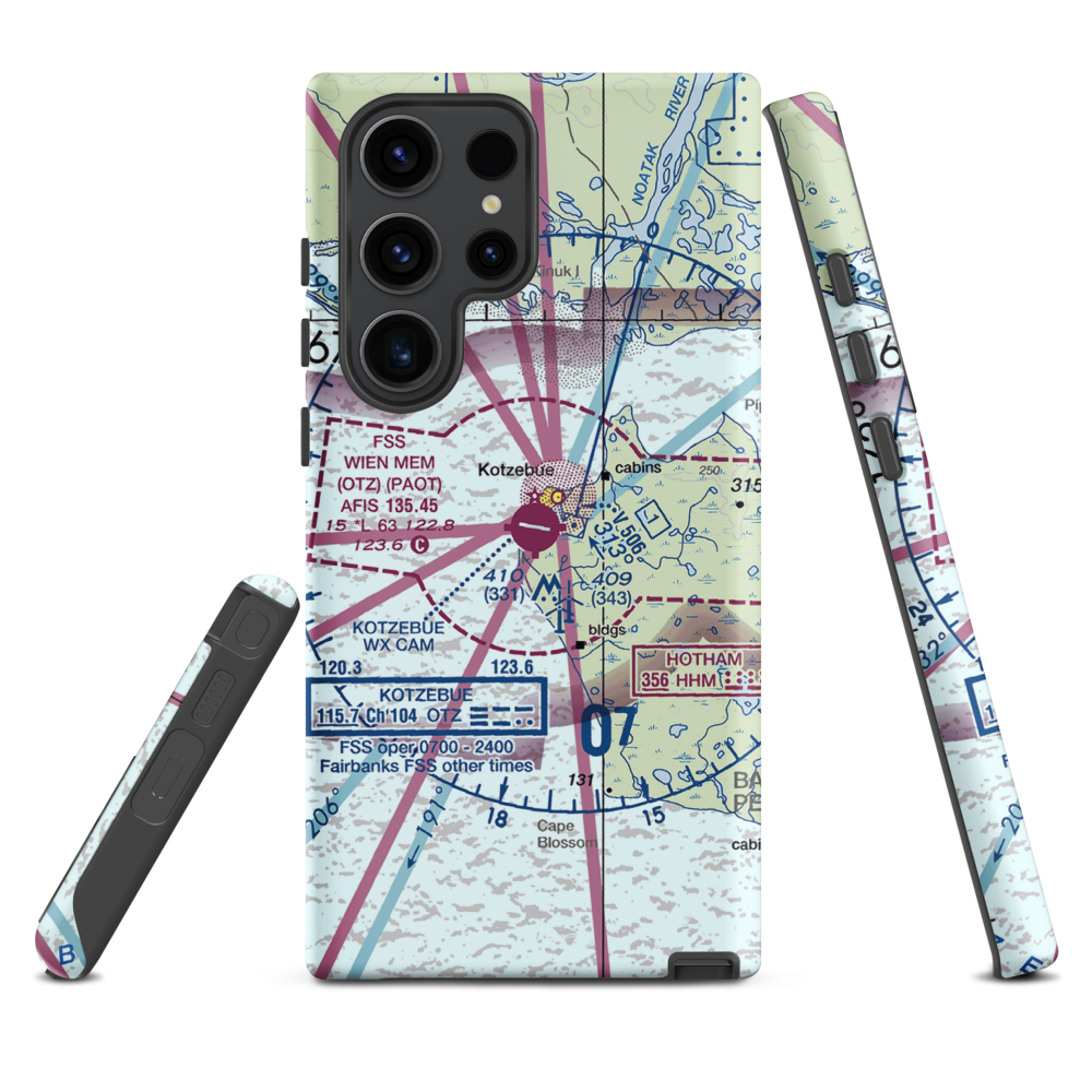 Ralph Wien Memorial Airport (OTZ) VFR Sectional Samsung Phone Case Samsung Galaxy S23 Ultra model shown