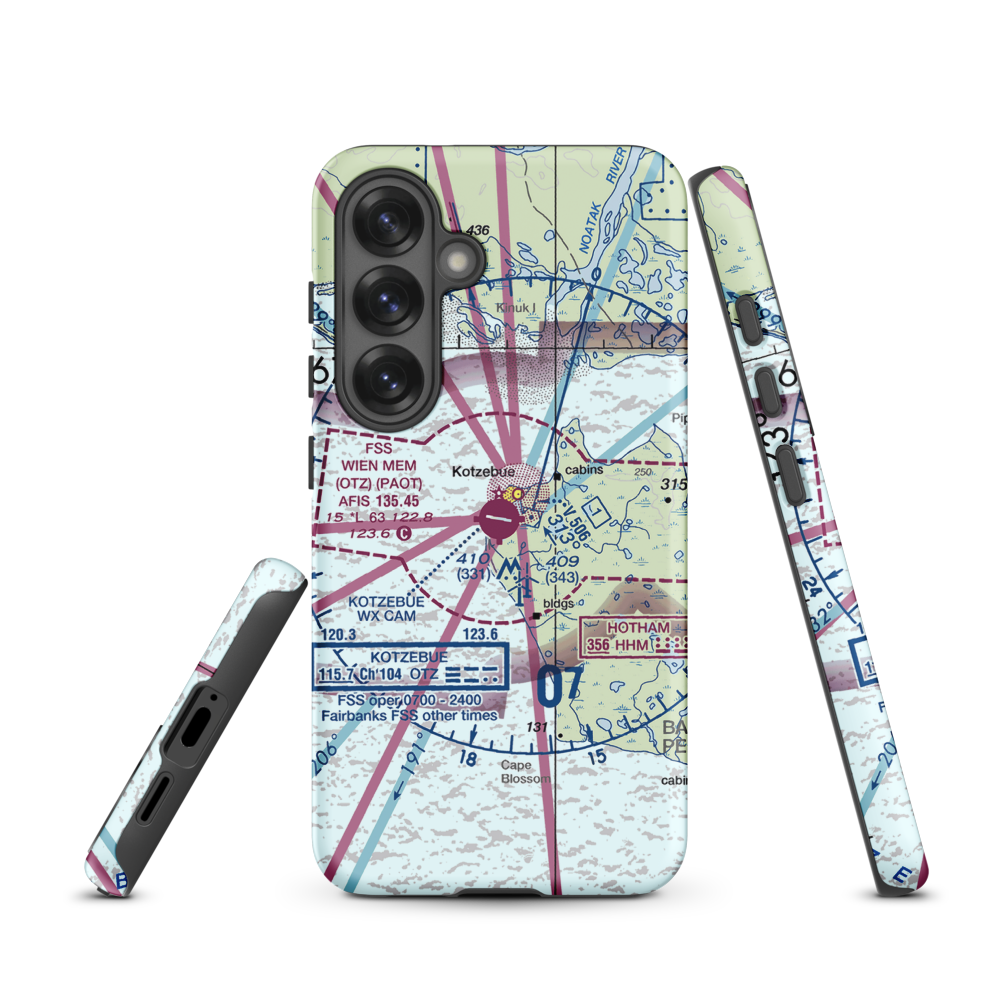 Ralph Wien Memorial Airport (OTZ) VFR Sectional Samsung Phone Case Samsung Galaxy S25 model shown