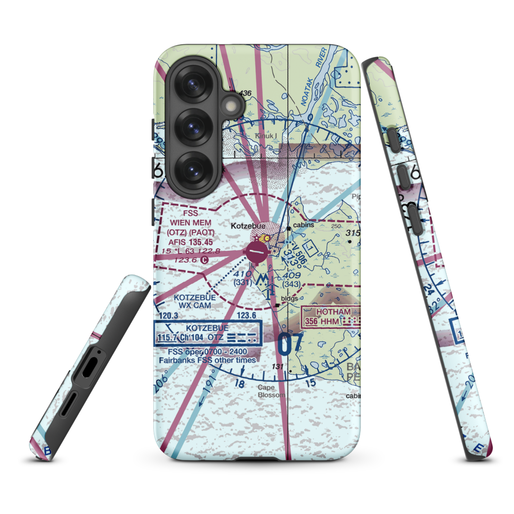 Ralph Wien Memorial Airport (OTZ) VFR Sectional Samsung Phone Case Samsung Galaxy S25 Plus model shown