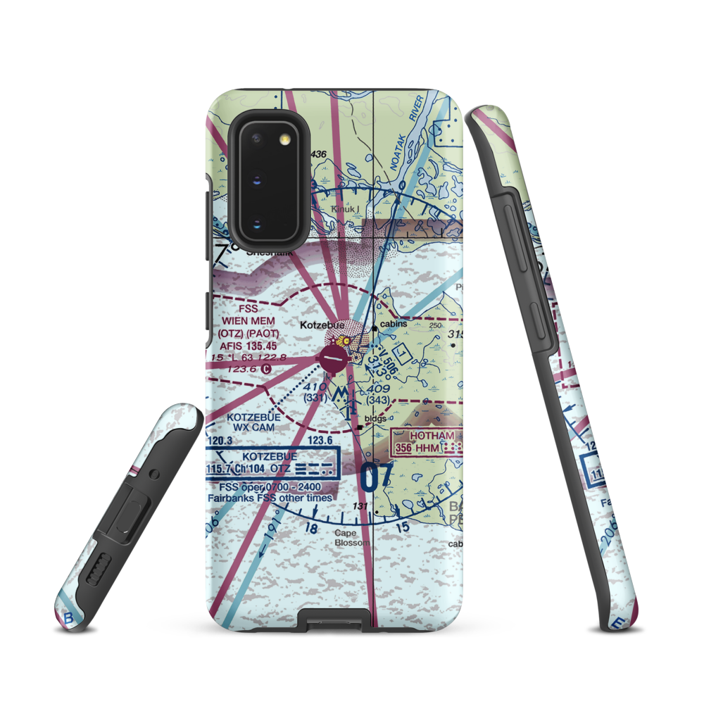 Ralph Wien Memorial Airport (OTZ) VFR Sectional Samsung Phone Case Samsung Galaxy S20 model shown