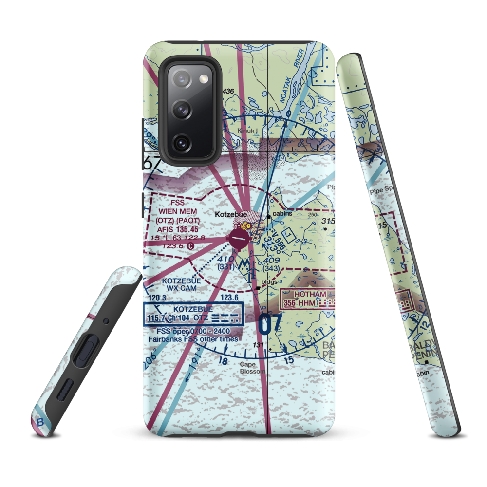 Ralph Wien Memorial Airport (OTZ) VFR Sectional Samsung Phone Case Samsung Galaxy S20 FE model shown