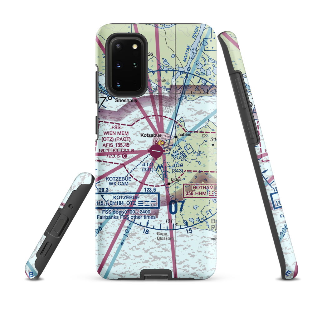 Ralph Wien Memorial Airport (OTZ) VFR Sectional Samsung Phone Case Samsung Galaxy S20 Plus model shown