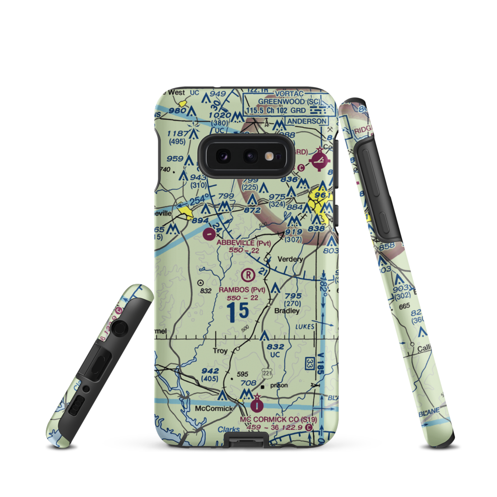 Rambos Field (SC92) VFR Sectional Samsung Phone Case Samsung Galaxy S10 Plus model shown