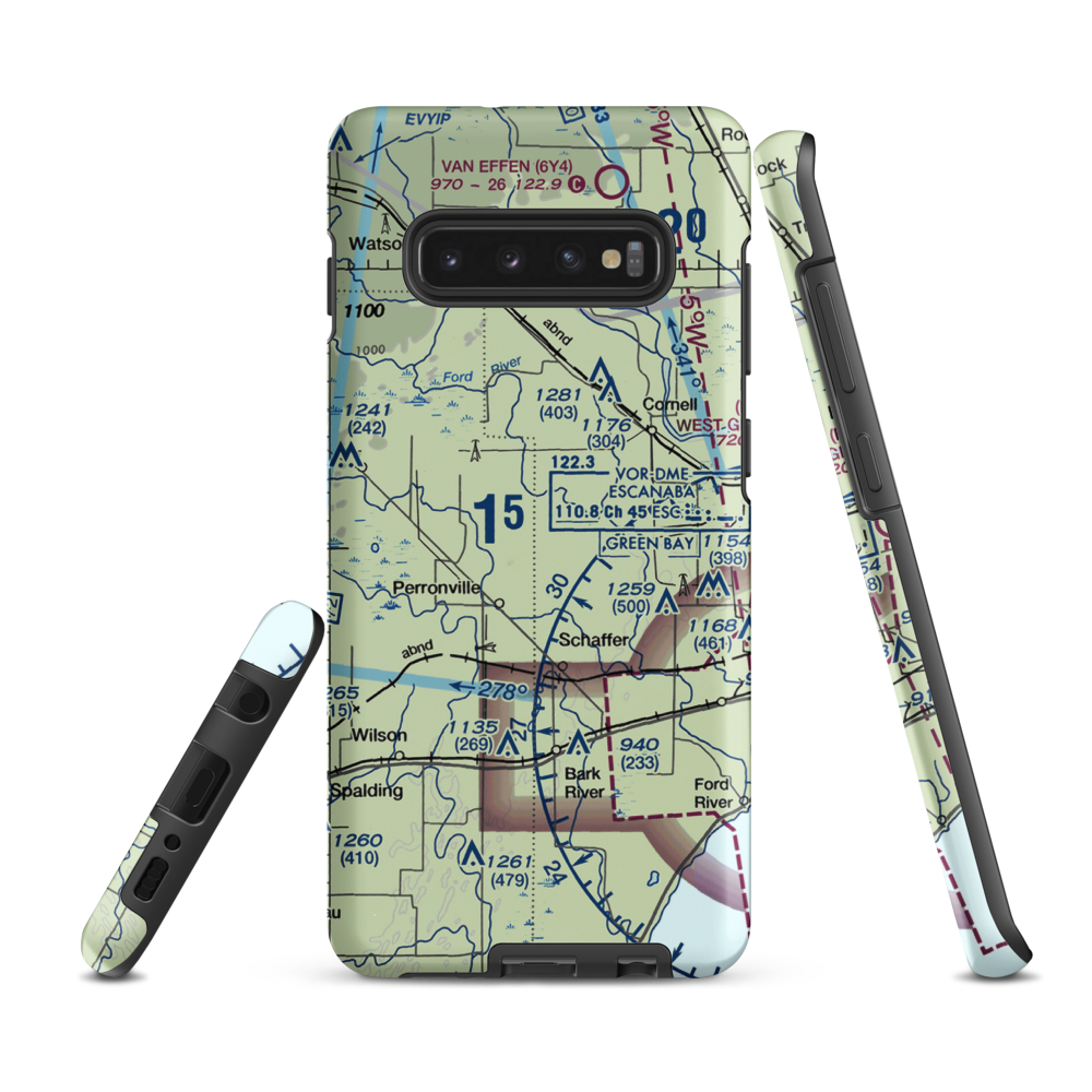 Ramsy Farm Airport (1MI4) VFR Sectional Samsung Phone Case Samsung Galaxy S10 Plus model shown