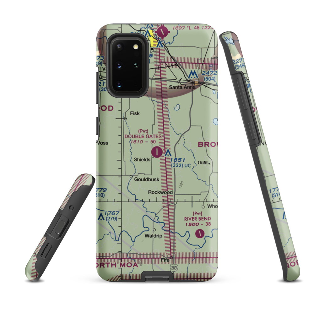 Ranch at Double Gates Airport (88XS) VFR Sectional Samsung Phone Case Samsung Galaxy S20 Plus model shown