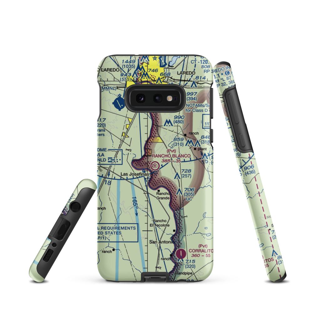 Rancho Blanco Airport (TE32) VFR Sectional Samsung Phone Case Samsung Galaxy S10e model shown