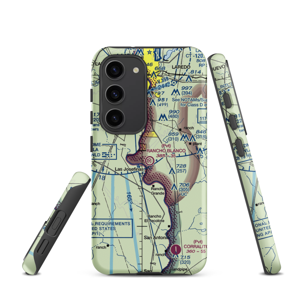 Rancho Blanco Airport (TE32) VFR Sectional Samsung Phone Case Samsung Galaxy S23 model shown