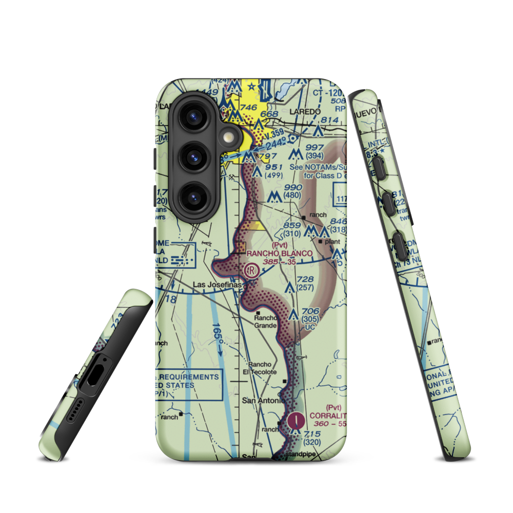Rancho Blanco Airport (TE32) VFR Sectional Samsung Phone Case Samsung Galaxy S24 model shown