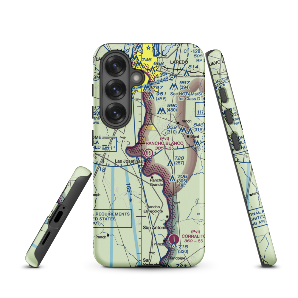 Rancho Blanco Airport (TE32) VFR Sectional Samsung Phone Case Samsung Galaxy S25 model shown