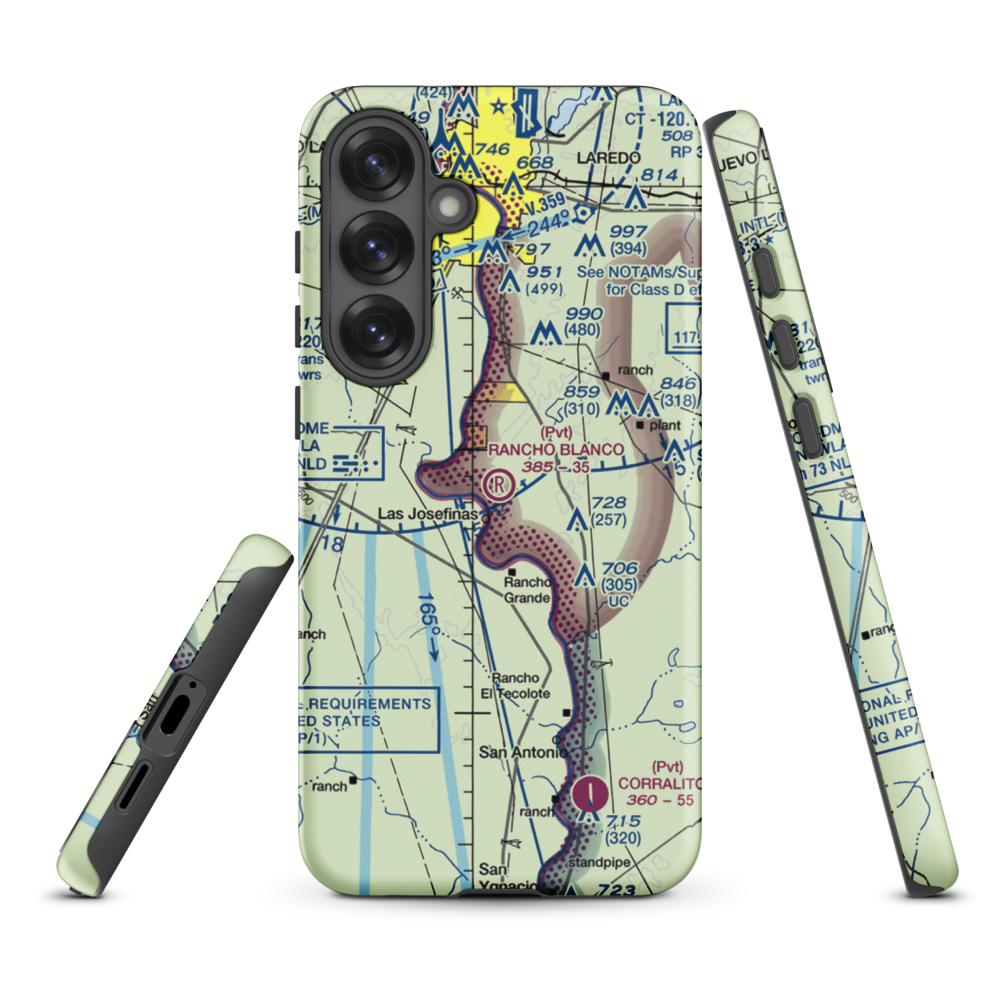 Rancho Blanco Airport (TE32) VFR Sectional Samsung Phone Case Samsung Galaxy S25 Plus model shown