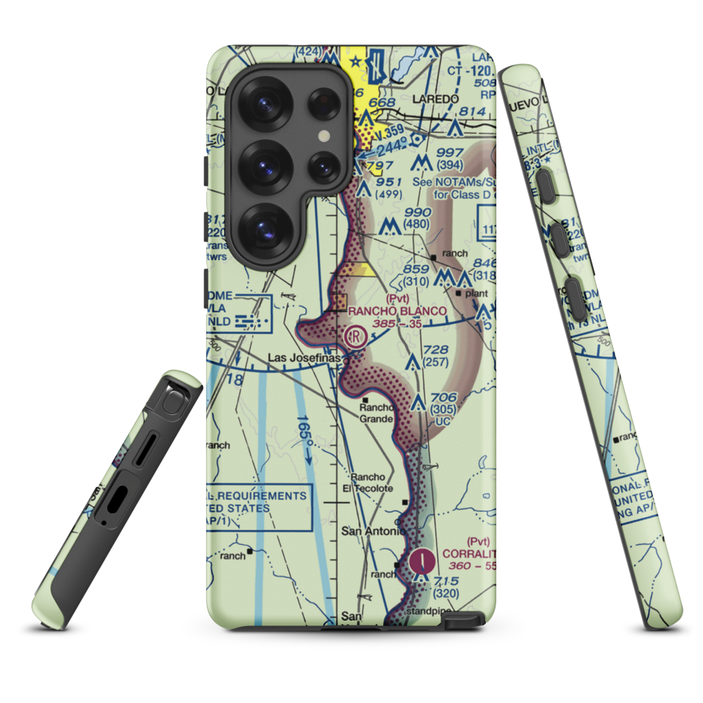 Rancho Blanco Airport (TE32) VFR Sectional Samsung Phone Case Samsung Galaxy S25 Ultra model shown