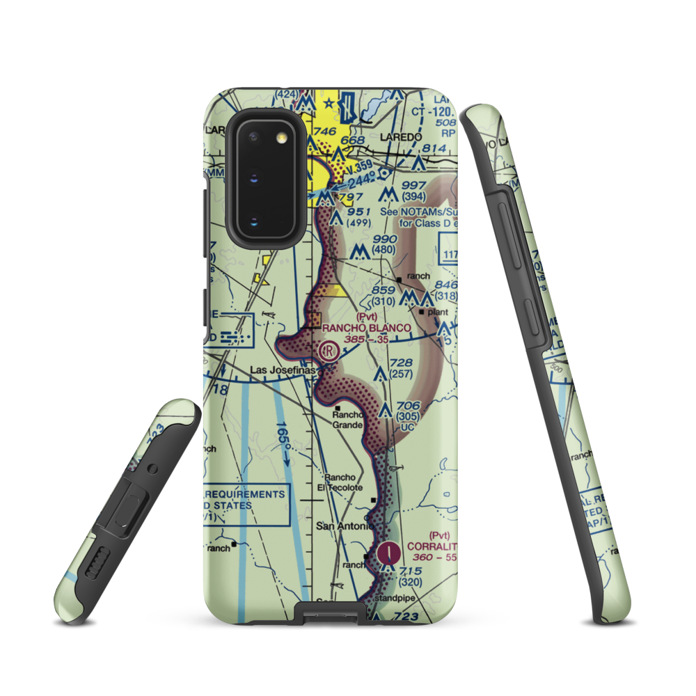 Rancho Blanco Airport (TE32) VFR Sectional Samsung Phone Case Samsung Galaxy S20 model shown