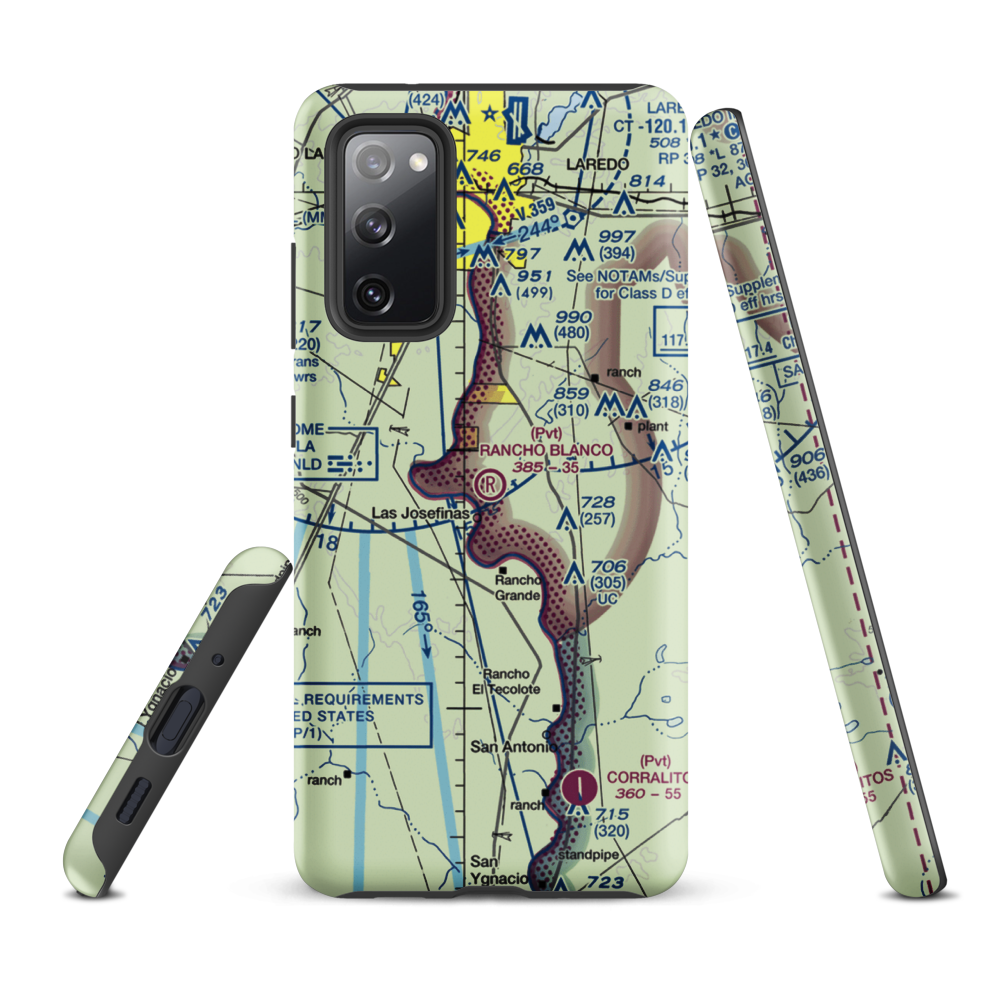 Rancho Blanco Airport (TE32) VFR Sectional Samsung Phone Case Samsung Galaxy S20 FE model shown