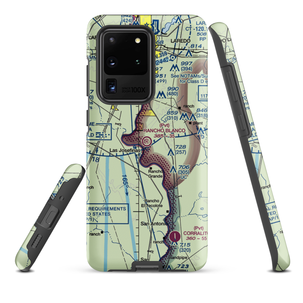 Rancho Blanco Airport (TE32) VFR Sectional Samsung Phone Case Samsung Galaxy S20 Ultra model shown
