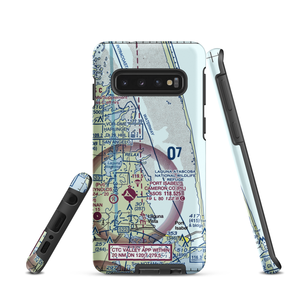 Rancho Buena Vista Airport (TS94) VFR Sectional Samsung Phone Case Samsung Galaxy S10 model shown