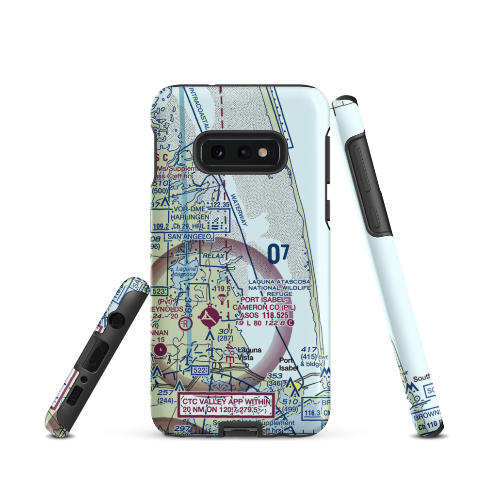 Rancho Buena Vista Airport (TS94) VFR Sectional Samsung Phone Case Samsung Galaxy S10e model shown