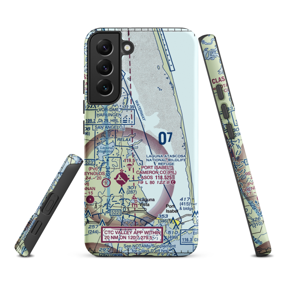 Rancho Buena Vista Airport (TS94) VFR Sectional Samsung Phone Case Samsung Galaxy S22 Plus model shown