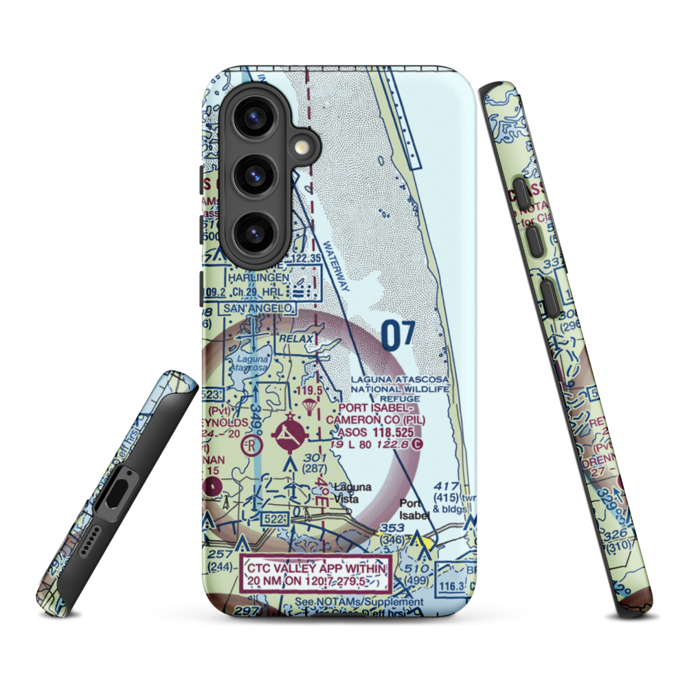 Rancho Buena Vista Airport (TS94) VFR Sectional Samsung Phone Case Samsung Galaxy S24 Plus model shown