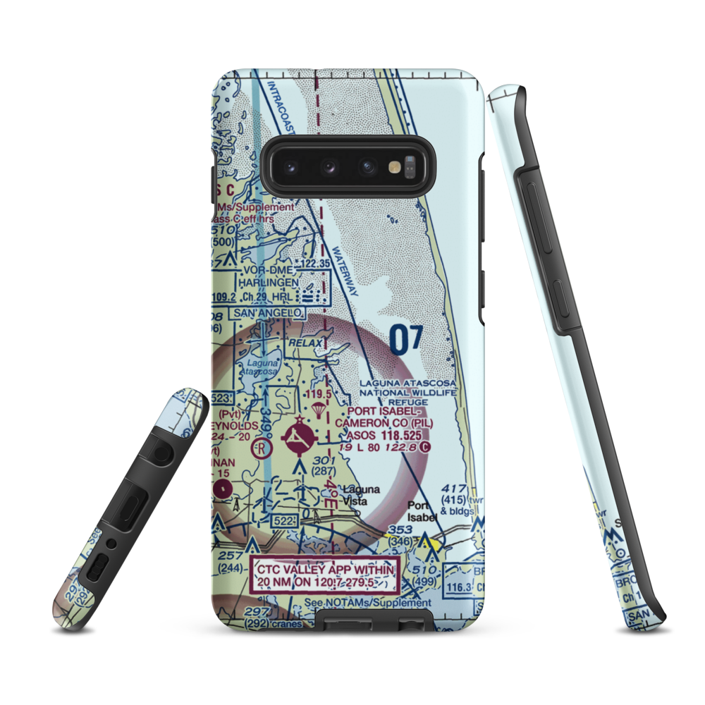 Rancho Buena Vista Airport (TS94) VFR Sectional Samsung Phone Case Samsung Galaxy S10 Plus model shown