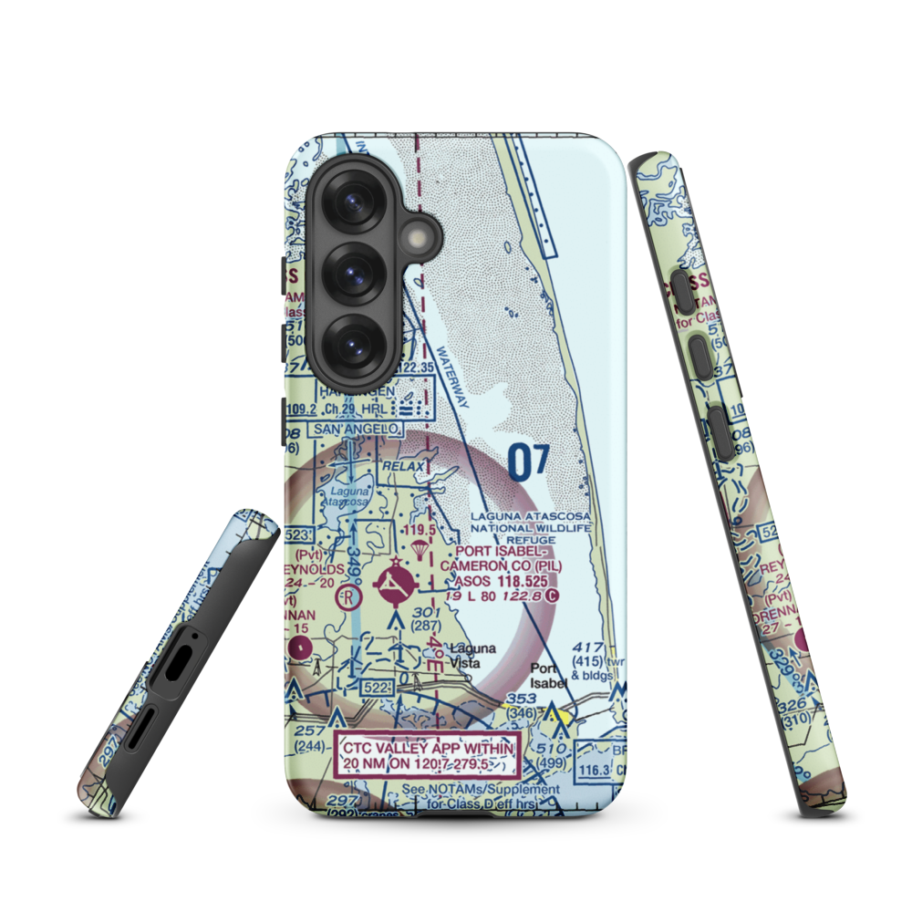 Rancho Buena Vista Airport (TS94) VFR Sectional Samsung Phone Case Samsung Galaxy S25 model shown