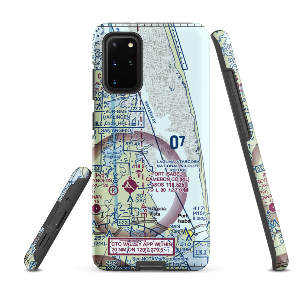 Rancho Buena Vista Airport (TS94) VFR Sectional Samsung Phone Case Samsung Galaxy S20 Plus model shown