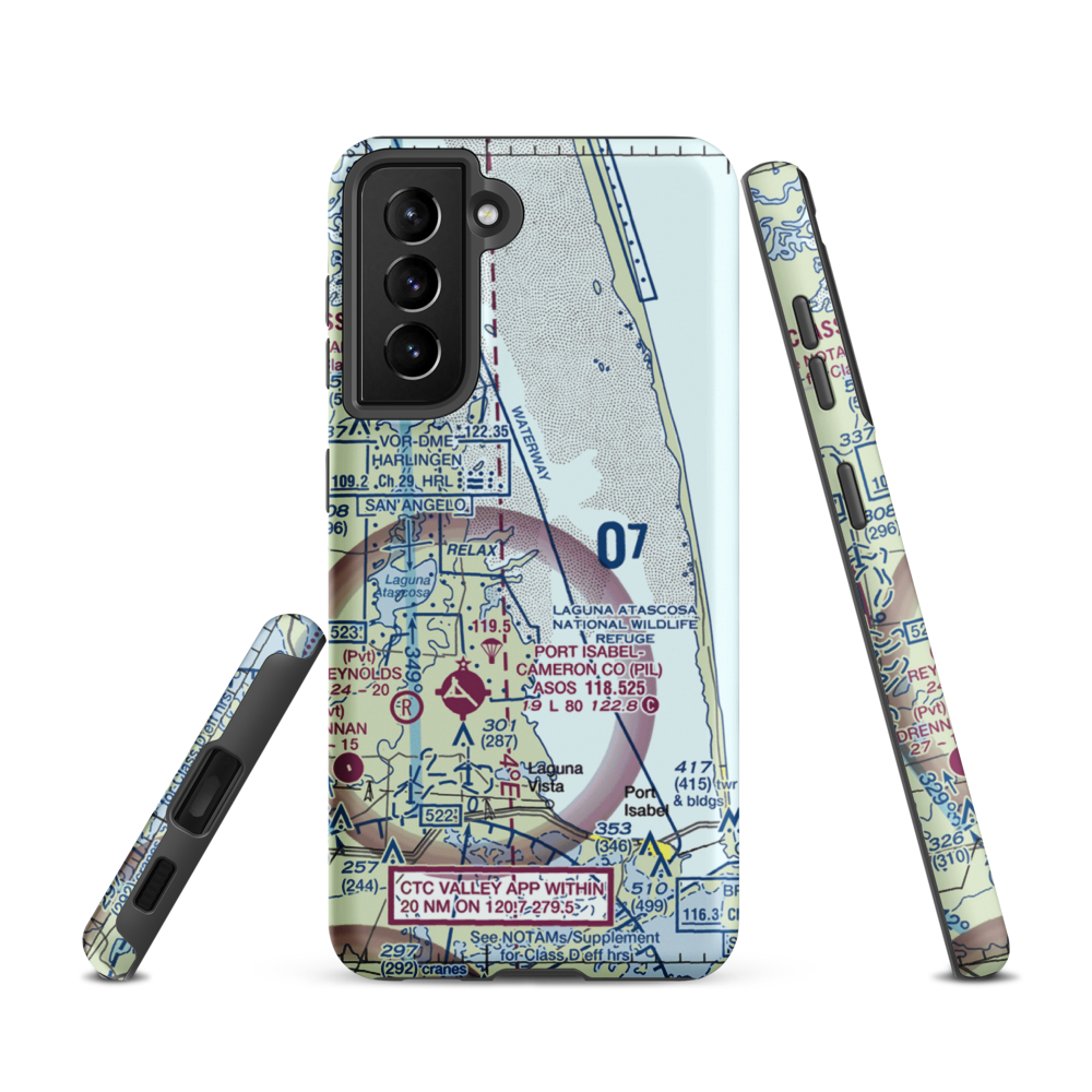 Rancho Buena Vista Airport (TS94) VFR Sectional Samsung Phone Case Samsung Galaxy S21 model shown