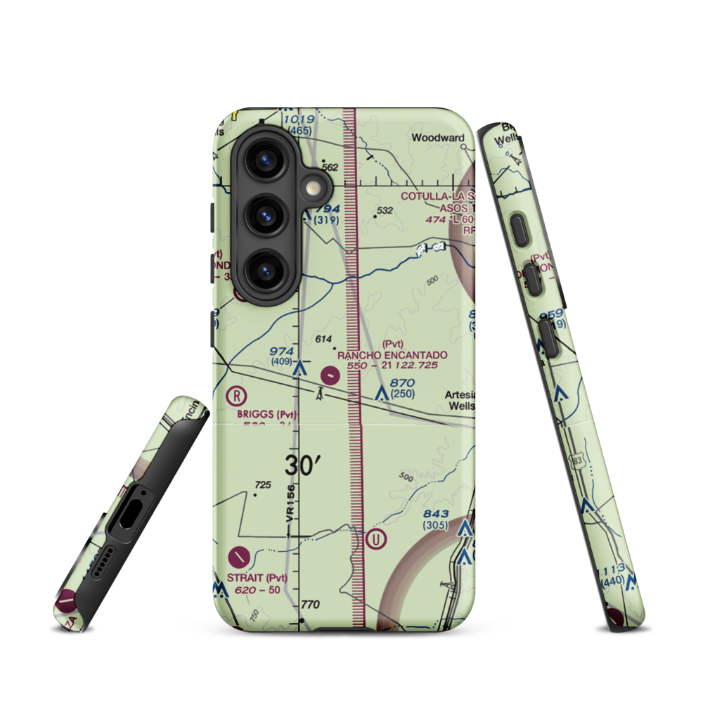 Rancho Ecantado Airport (TA58) VFR Sectional Samsung Phone Case Samsung Galaxy S24 model shown