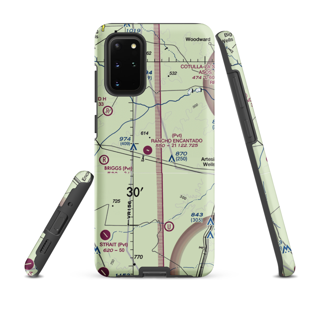 Rancho Ecantado Airport (TA58) VFR Sectional Samsung Phone Case Samsung Galaxy S20 Plus model shown
