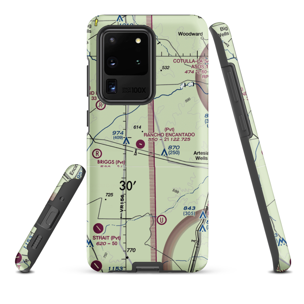 Rancho Ecantado Airport (TA58) VFR Sectional Samsung Phone Case Samsung Galaxy S20 Ultra model shown
